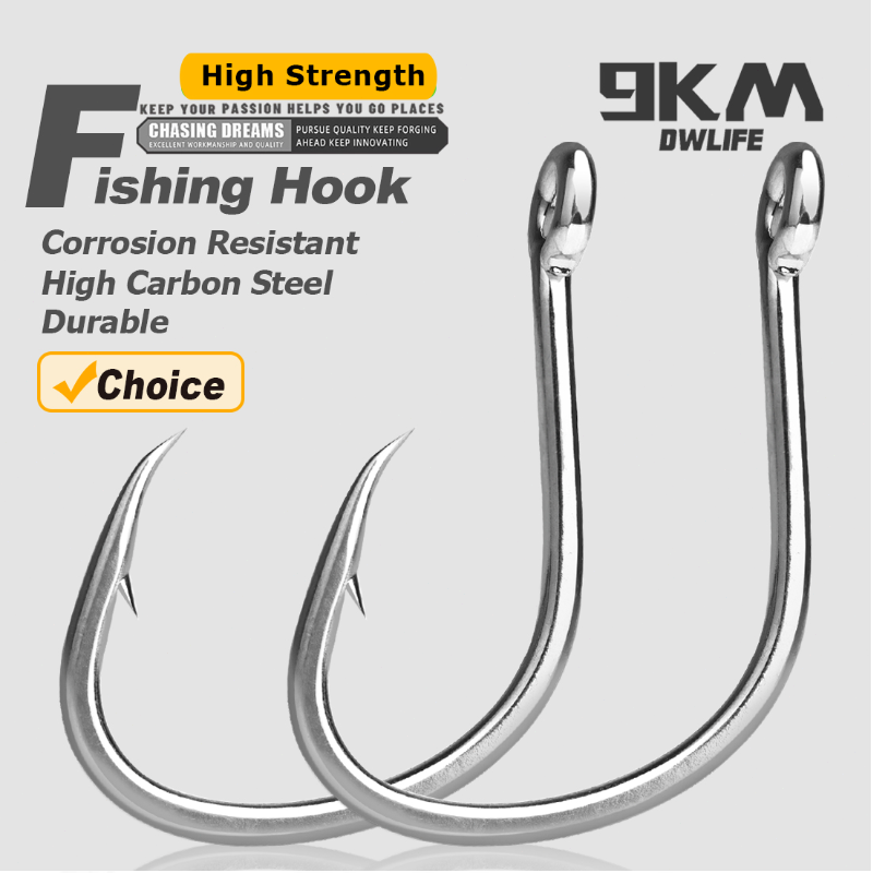 Fishing Hook Offset - 9 キロ釣りフック海水生き餌フック 25 〜 100 個サークルフックナマズフックワイドギャップ非オフセットフック低音タコバーブフック