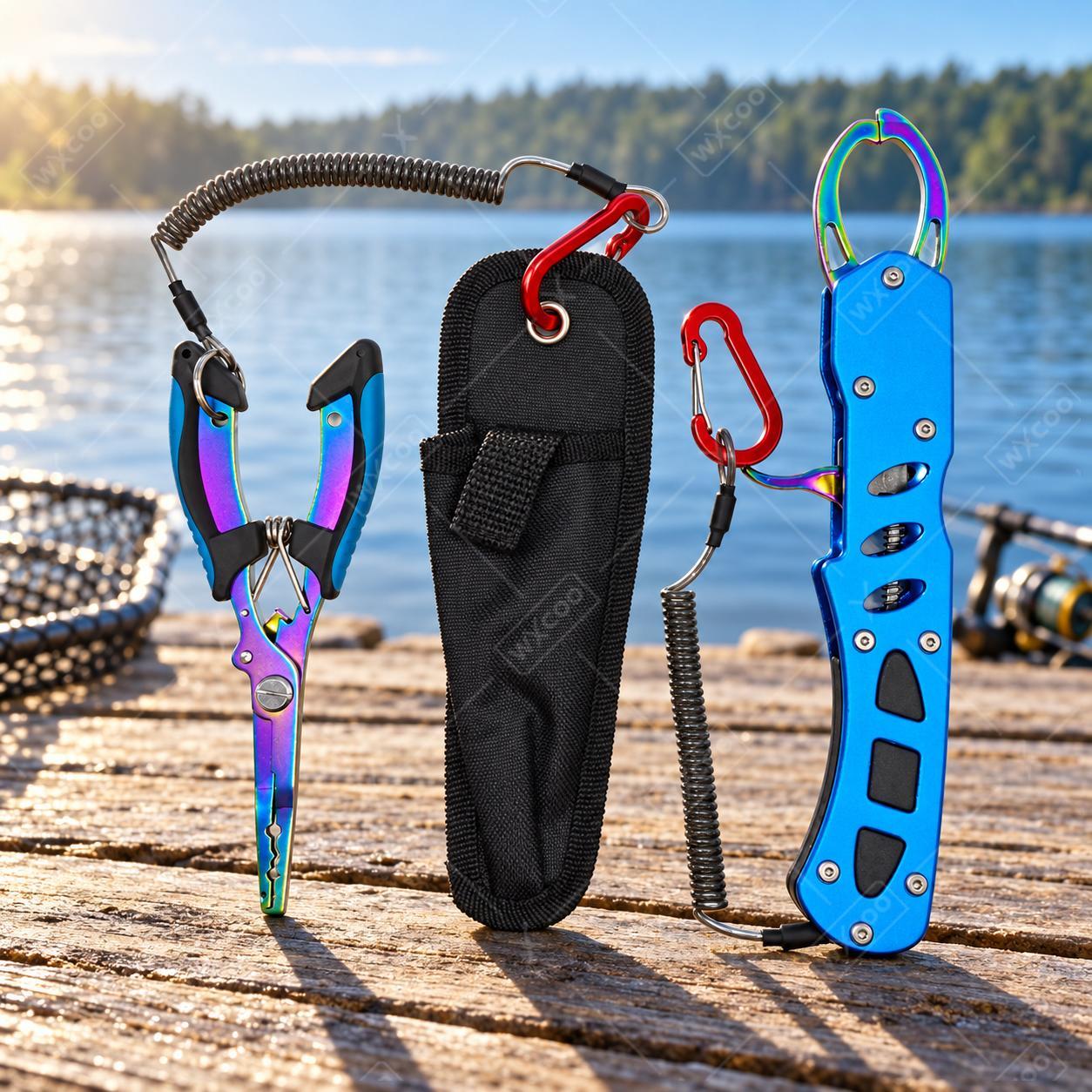 ブルーのチタンコーティングを施した、16cmの海水釣り用プラ - Fishing Hook Sharpener のレビューと価格